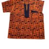 African Print Max Kikoi Men’s Shirt with Short Sleeve